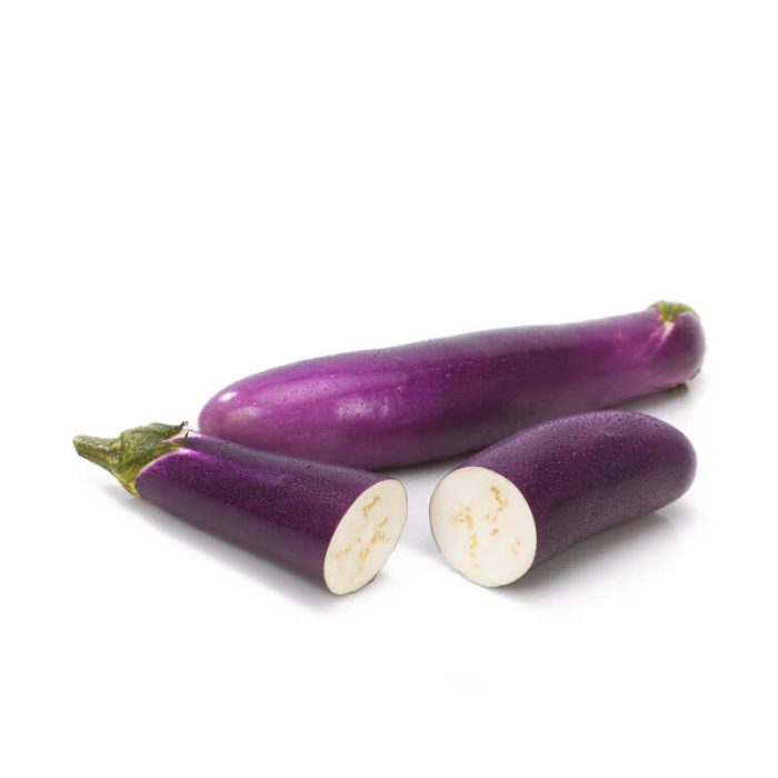 Looking for fresh eggplants? Buy Chinese eggplant online! This versatile purple vegetable is perfect for eating fresh or cooked.