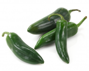 Jalapeño Pepper, it is medium-sized with a vibrant green color when unripe