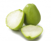 Green chayote - fresh and vibrant vegetable pear, also known as mirliton.