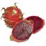 Dragon Fruit Red on White Background