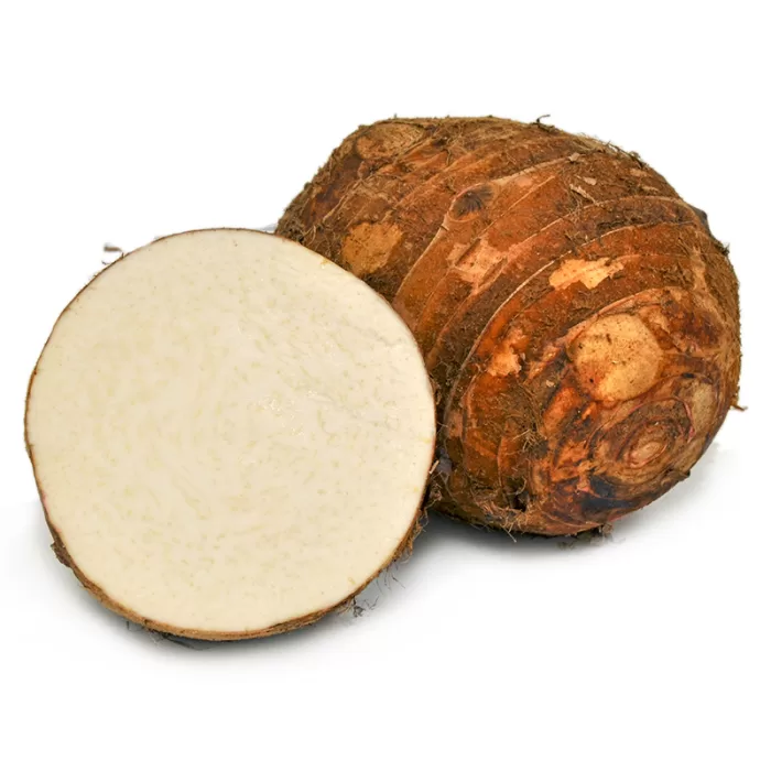 Malanga isleña - root vegetable with brown skin and creamy flesh.