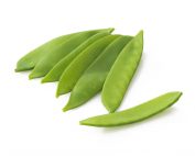 Snow Peas in a white background.