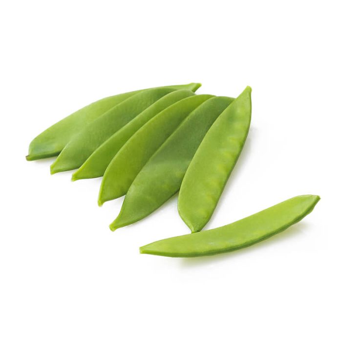 Snow Peas in a white background.