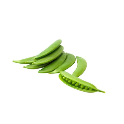 Fresh Sugar Snap Peas on White Background