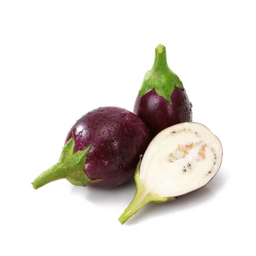 Looking for fresh eggplants? Buy Indian eggplant online! This versatile purple vegetable is used in curry recipes.