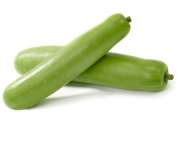 Fresh Indu Long Squash - Vibrant and Delicious Vegetable on White Background